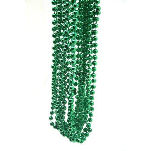 Saint Patricks Day Accessories Pack of 12 Green Beads Necklaces Green Clover Shamrock Accessories Party Favors Supplies St Patricks Day Accessories Necklaces for Kids and Adults 